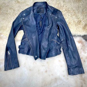 NWT Club Monaco Real Leather Moto Jacket